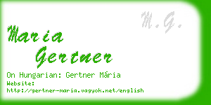 maria gertner business card