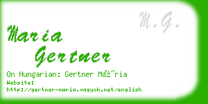 maria gertner business card